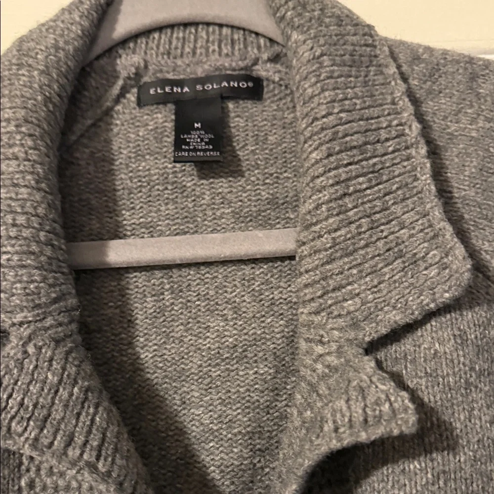 Gray Women's wool sweater  Coat - Picture 8 of 11